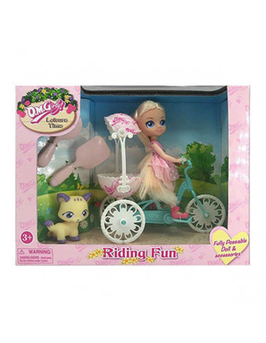 Puppe mit Haustier Riding Fun 110715