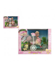 Puppe mit Haustier Riding... 2