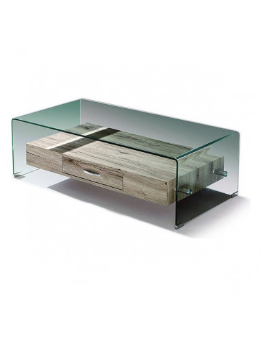 Couchtisch Gebogenes Glas (110 x 55 x...