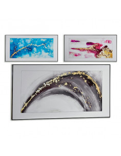 Leinwand Schwarz Holz...