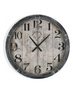 Wanduhr Map World Holz MDF...