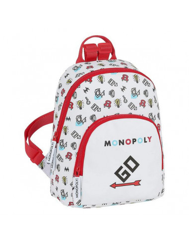 Lässiger Rucksack Monopoly Weiß