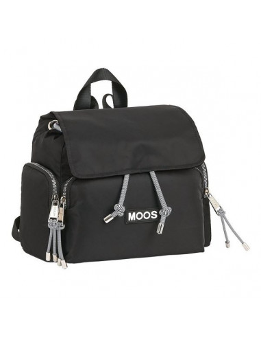 Lässiger Rucksack Moos Schwarz