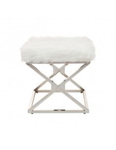 Barhocker Weiß Silber (45 x...