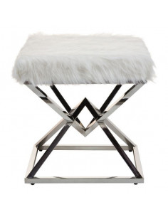 Barhocker Weiß Edelstahl...