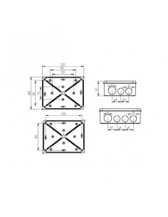 Datensatz-Box Ledkia Grau 2