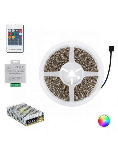 Tiras LED Ledkia 5 m IP65 A+ 12 W (RGB)