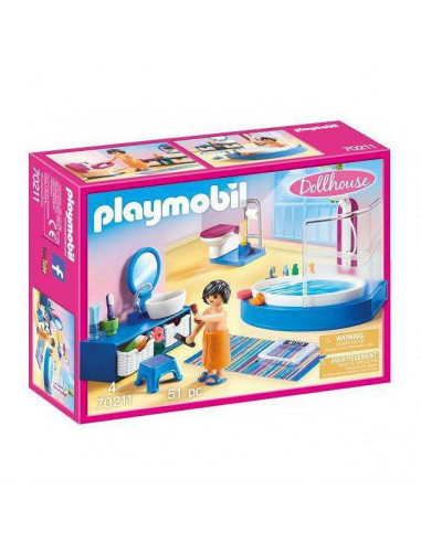 Playset Dollhouse Bathroom Playmobil...