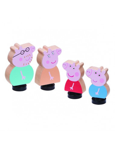 Figuras Bandai Peppa Pig Madera 4 pcs...