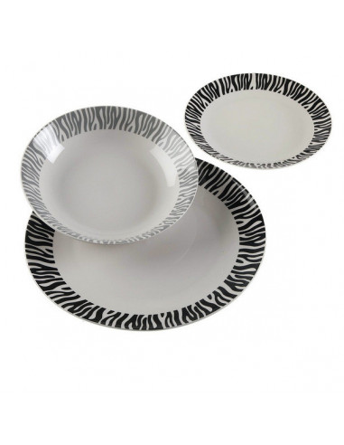 Set de Vajilla Zebra Porcelana (18...