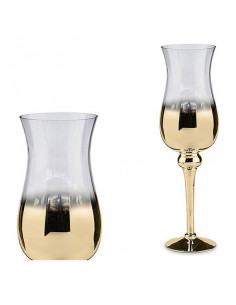 Portavelas Cristal Oro...