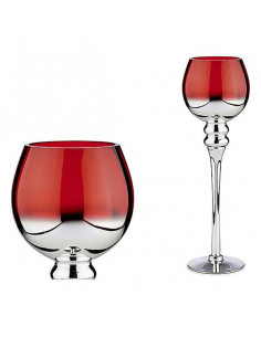 Portavelas Rojo Cristal...