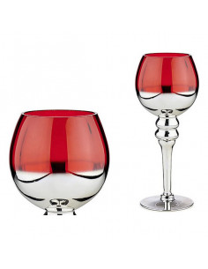 Portavelas Rojo Cristal...