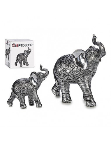 Elefant Silber Harz Silber (7 x 20 x...