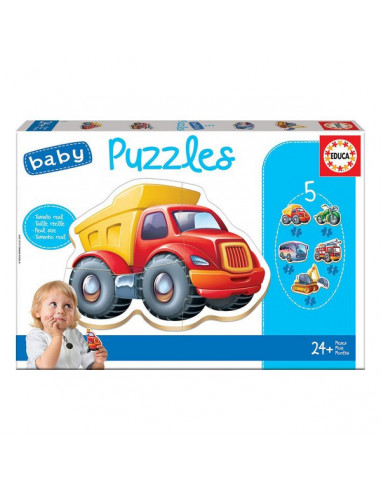 Set mit 5 Puzzeln Baby Educa Fahrzeuge
