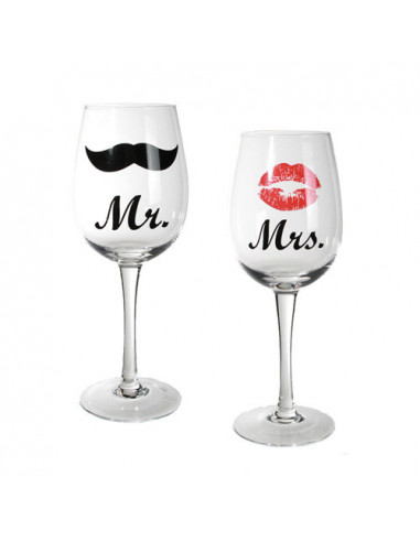 Copas de Vino Mr & Mrs Romantic Items