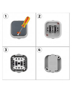Interruptor Simple Ledkia IP54 2