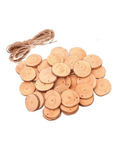 Discos de Madera Natural Ø...