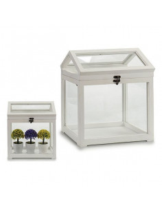 Gewächshaus Weiß Holz (20 x...